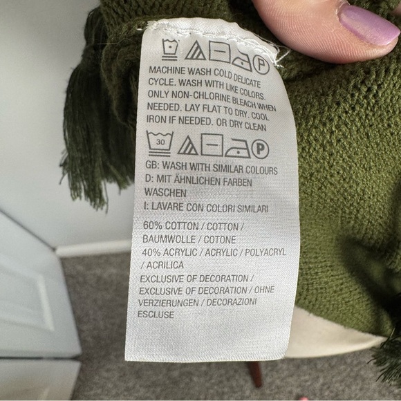 Jason Wu Olive Green Sleeveless Fringe Knit Top - Picture 6 of 6